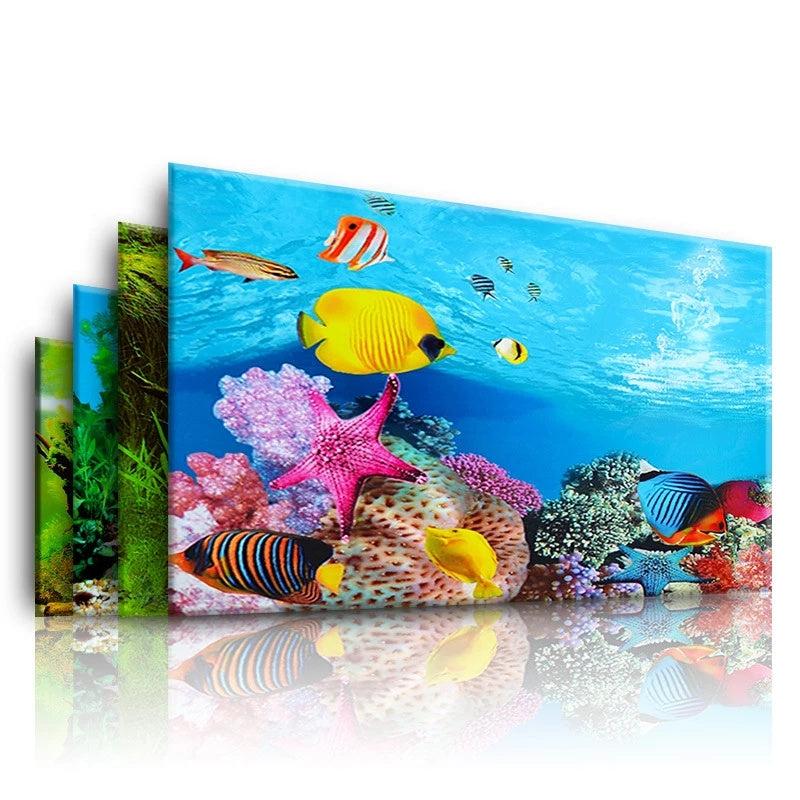 KSY Aquarium Fish Tank Background Decoration Sticker Poster