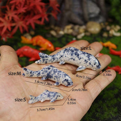 5pcs Resin Koi Carp Fishbowl Model Small Statue Resin Craft