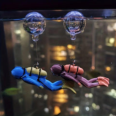 Mini Diver Model Fish Tank Ornaments Resin Decor