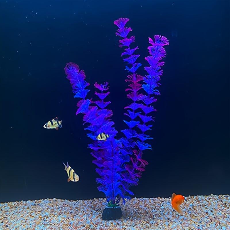 Plastic Aquarium Plant Bundle Artificial Fish Tank Decoration 11 8in