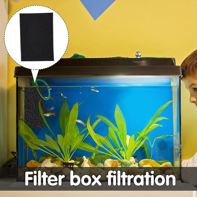 4pcs Aquarium Bio Sponge Filter Media Pad Fish Tank Foam 5.19x2.56x0