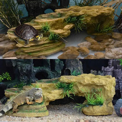 Turtle Basking Platform Resin Dock & Hiding Cave