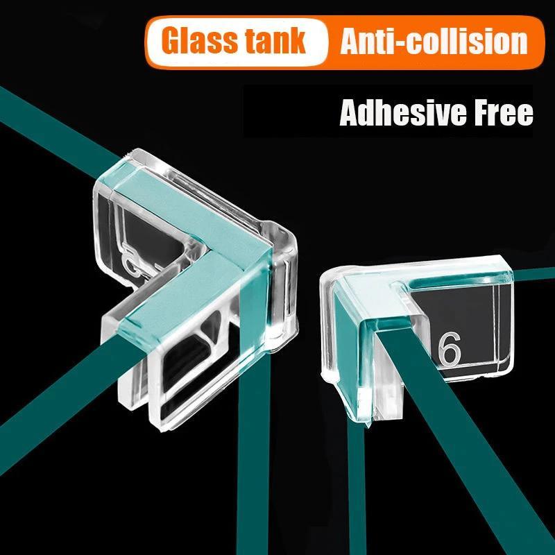 4pc Transparent Silicone Corner Protectors for Fish Tank Protection