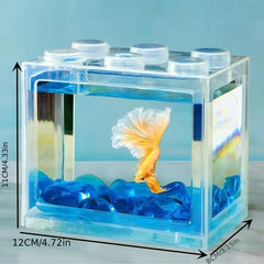 Permeable Betta Fish Tank, Transparent, Small, HD, Ecol