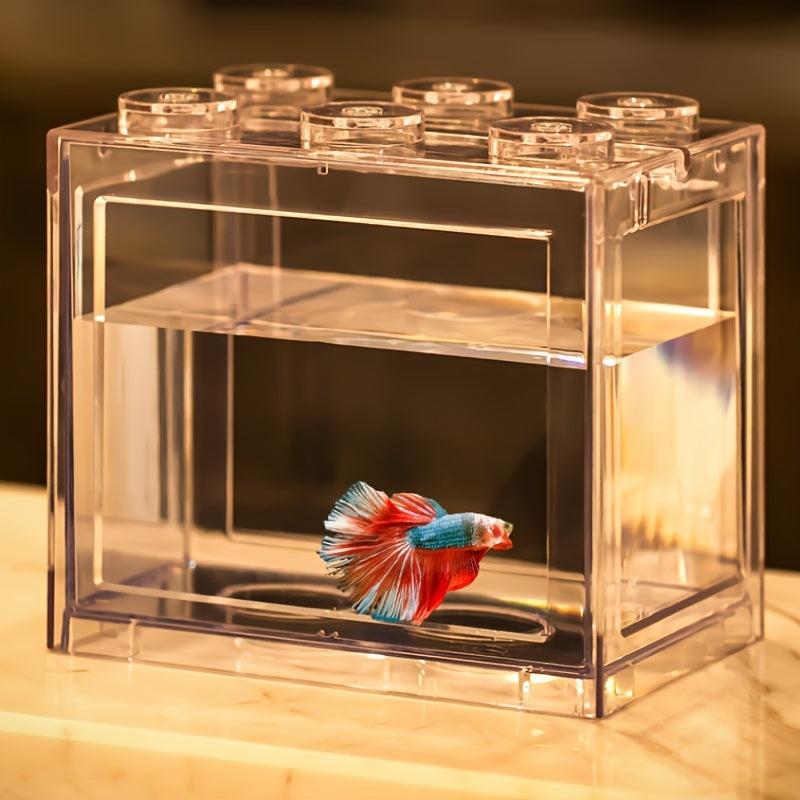 Permeable Betta Fish Tank, Transparent, Small, HD, Ecol