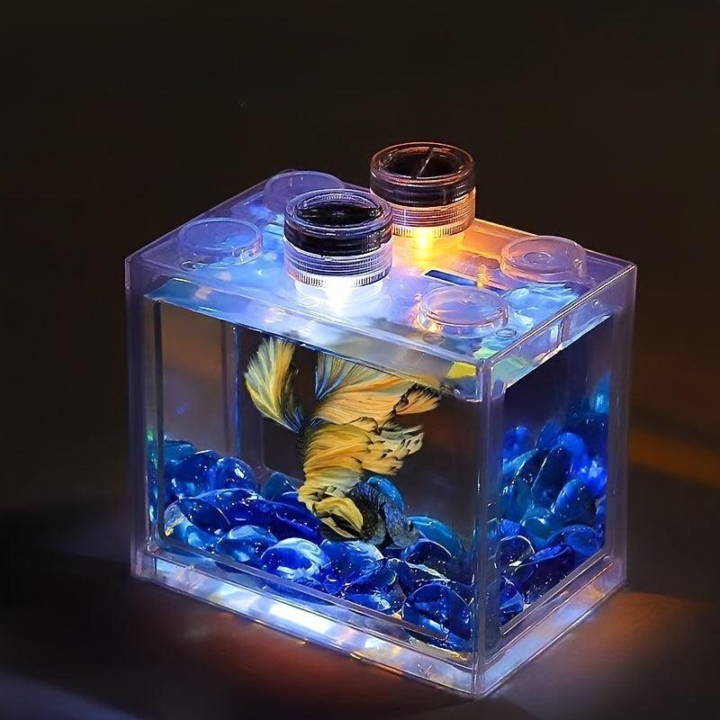 Permeable Betta Fish Tank, Transparent, Small, HD, Ecol