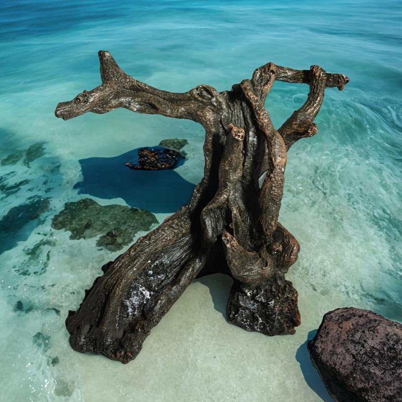 Aquatic Retreat Tree Stump Aquarium Decoration Sunken Wood Fish Hideaway