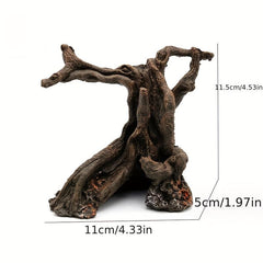 Aquatic Retreat Tree Stump Aquarium Decoration Sunken Wood Fish Hideaway