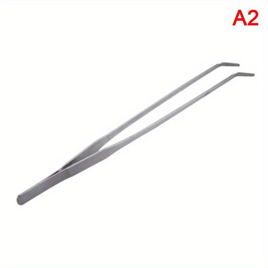 Stainless Steel Fish Tank Tweezers Water Grass Clip