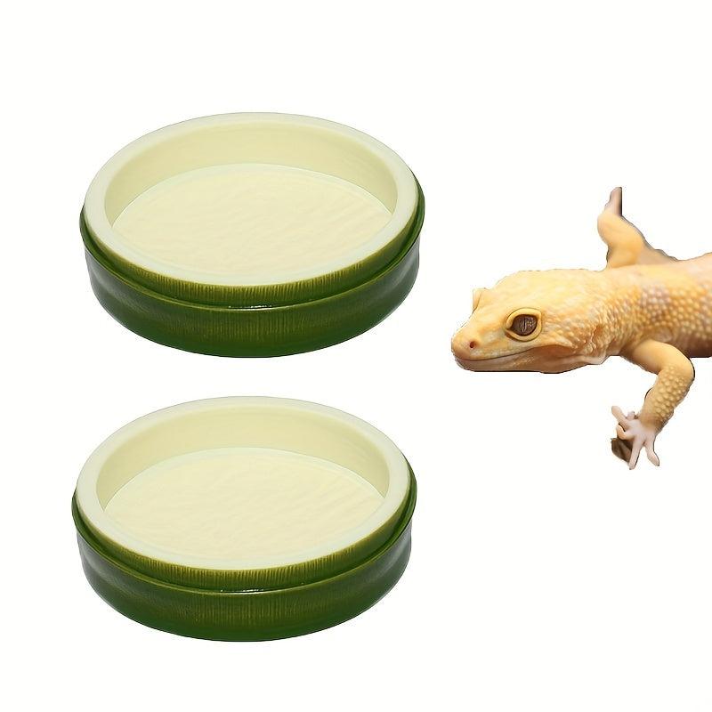 Amphibian Food & Water Feeding Basin Lizard Housekeeping Bowl