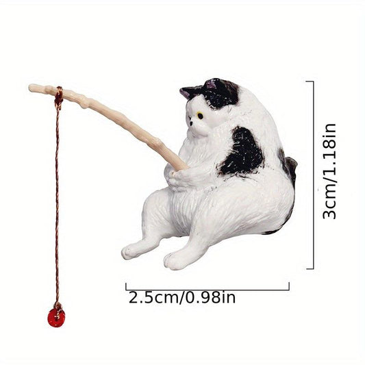 Cat Fishing Aquarium Decoration Toy Set