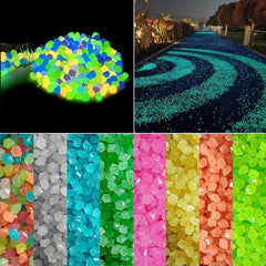 50-100pcs Luminous Aquarium Stones Fish Tank Outdoor Pebbles Decoration