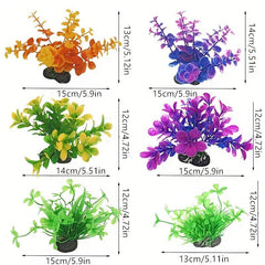 6pcs Artificial Aquatic Plants for Vibrant Aquarium Landscape