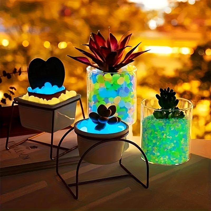 100pcs Luminous Stone Glow Decorative Pebbles for Aquarium