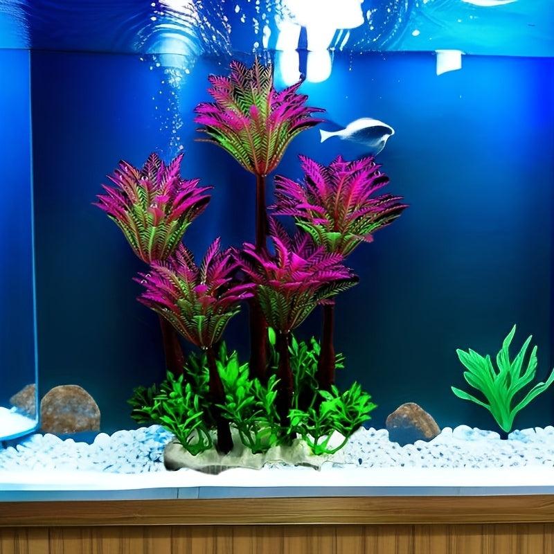 Aquarium Coconut Tree Simulation Aquatic Plants Decoration