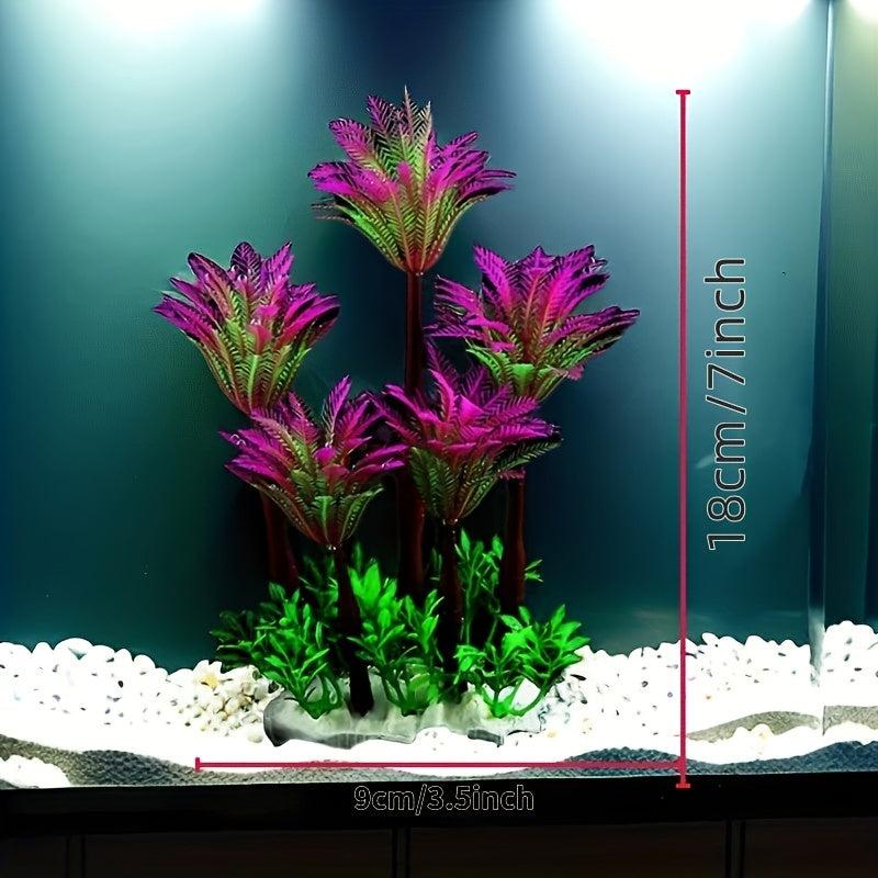 Aquarium Coconut Tree Simulation Aquatic Plants Decoration