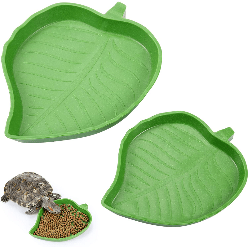 Durable Reptile Food and Water Bowl for Tortoise Habitat