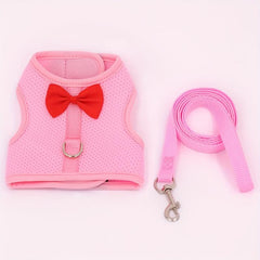 Breathable Mesh Rabbit Chest Harness Set for Small Animals