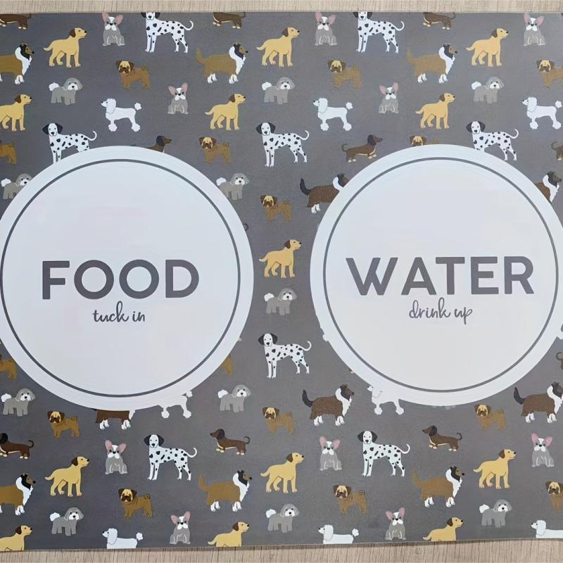 Small Pet Thick Dining Mat Cat Dog Pattern