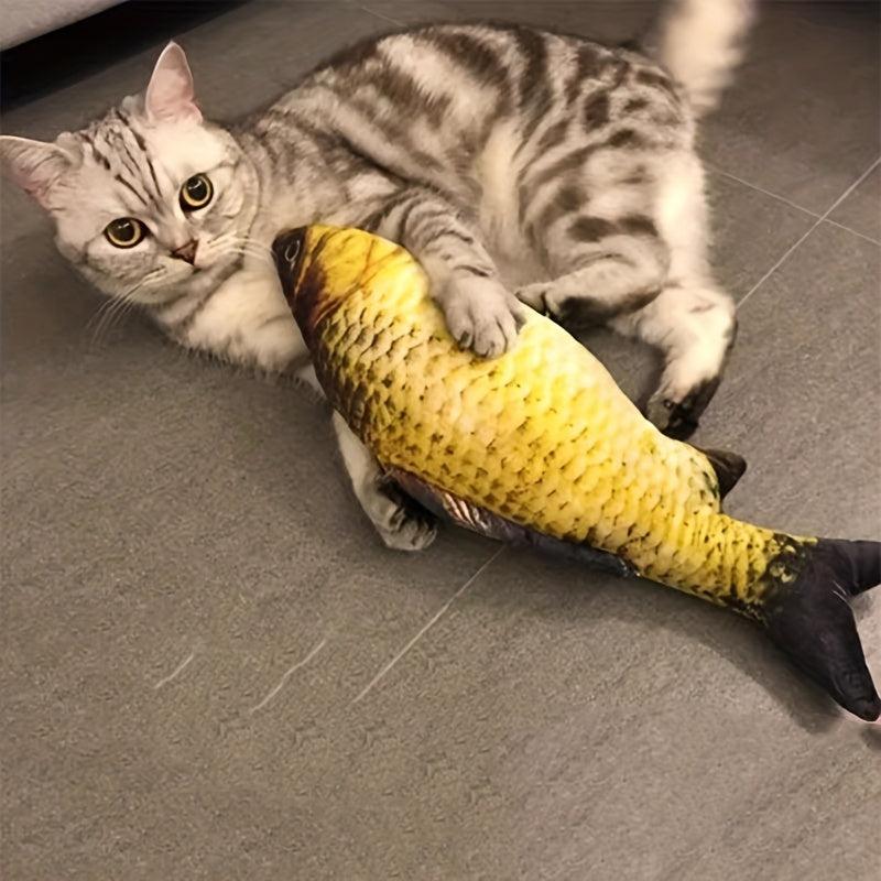 Fish Shape Cat Toy Plush Stuffed Toy Soft Plush Fish Kitten Teasing Toy
