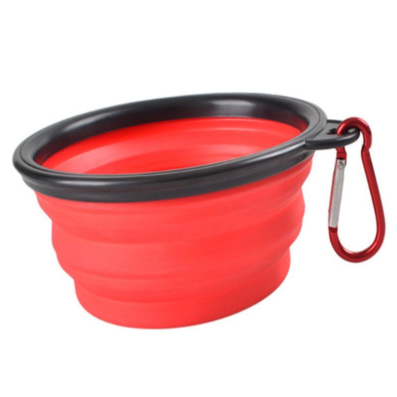 1pc Portable Extra Large Dog Bowl Foldable Silicone Pet Travel Bowl