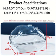 Hamster Transparent Sand Bath Container Splash-proof