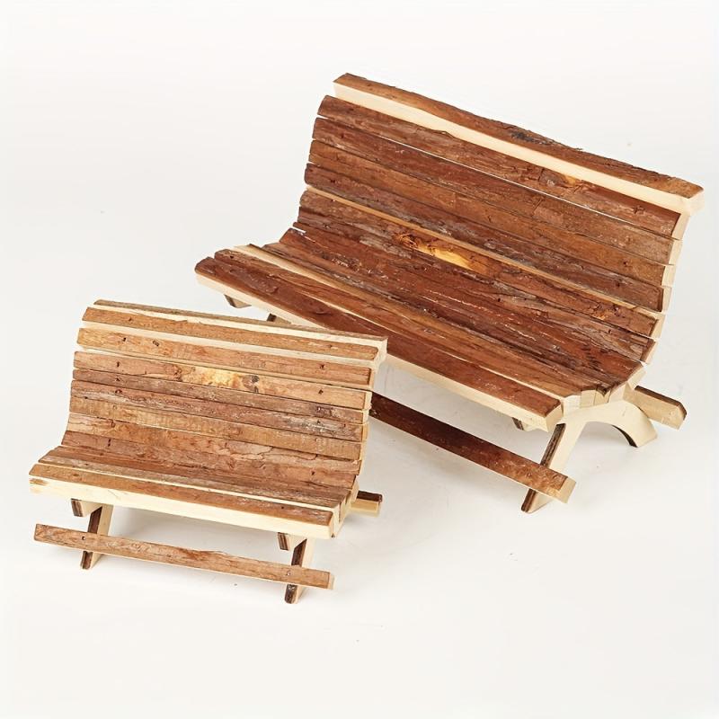 Solid Wood Hamster Small Animal Toy Chew Hideaway Chair Sofa