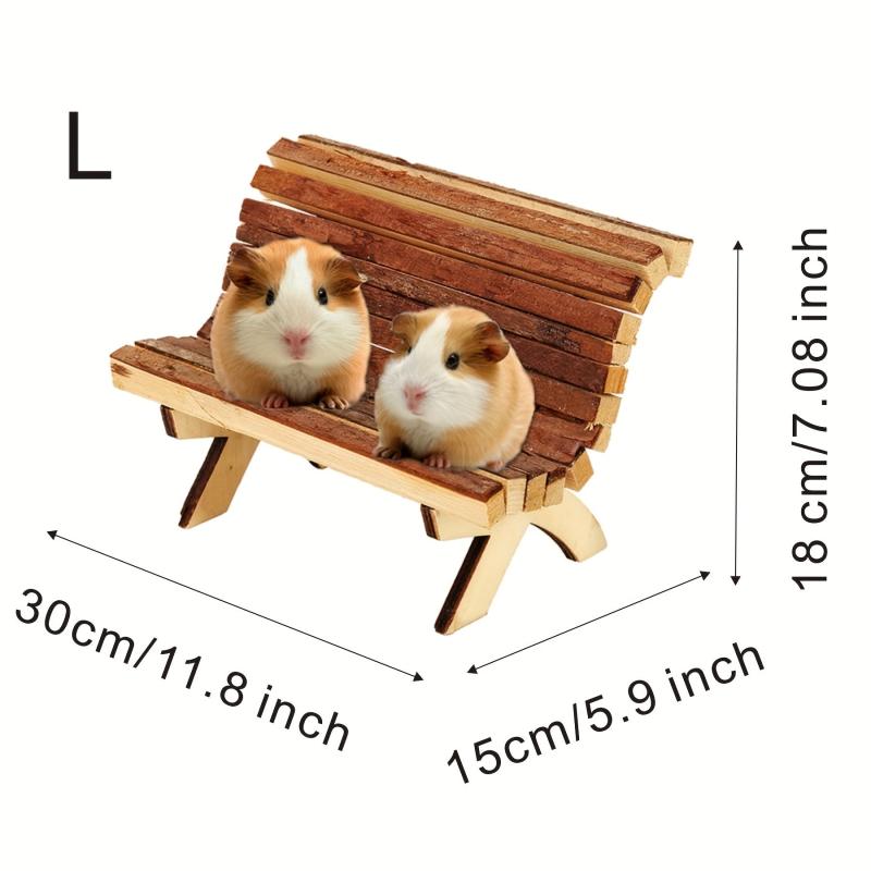 Solid Wood Hamster Small Animal Toy Chew Hideaway Chair Sofa
