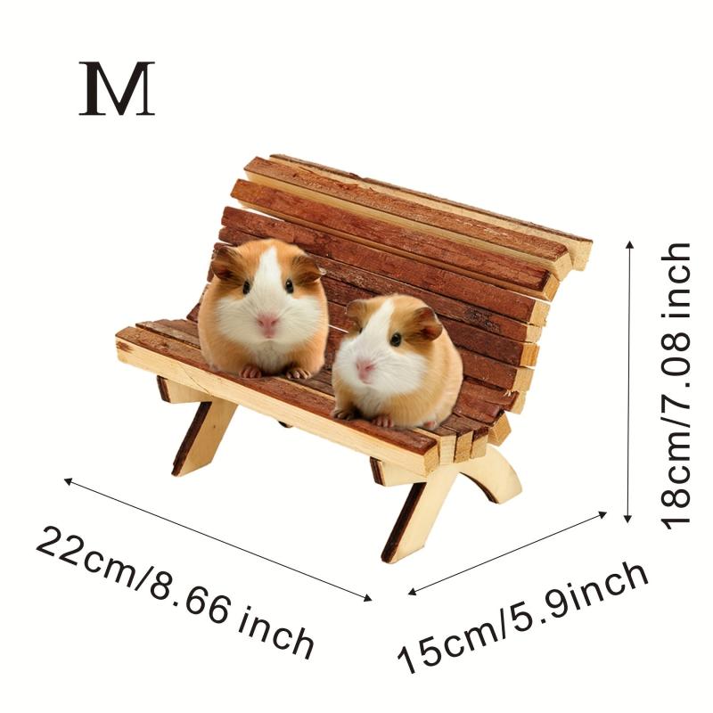 Solid Wood Hamster Small Animal Toy Chew Hideaway Chair Sofa