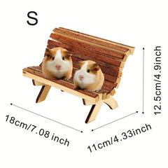 Solid Wood Hamster Small Animal Toy Chew Hideaway Chair Sofa