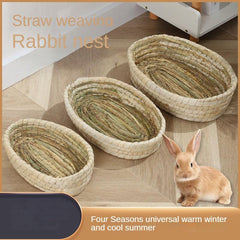 Handwoven Grass Nest Cage for Small Pets