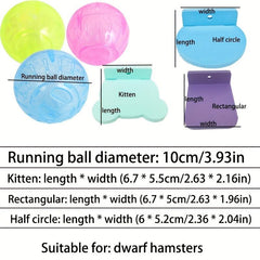 Self Assembling Hamster Toys Set - Mini Running Wheels and Spinning Balls