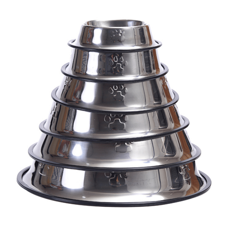 Stainless Steel Pet Bowl for Cats & Small Dogs Non Slip Base Easy to Clean