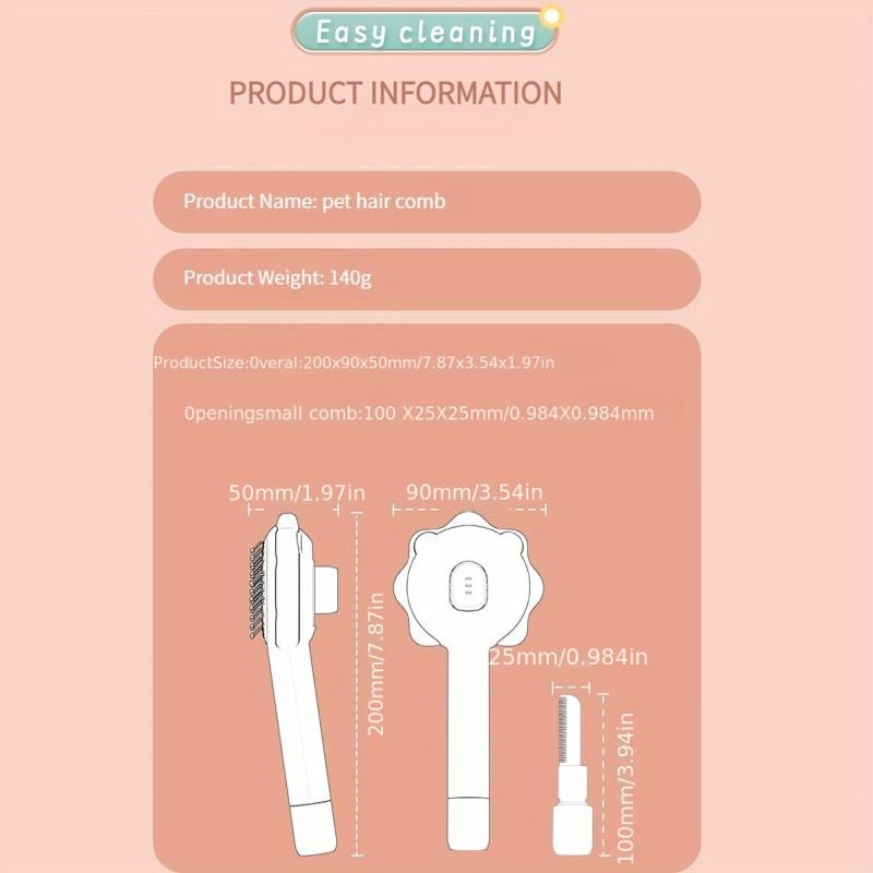 Cat Self Cleaning Brush Pet Hair Cleaner Brush