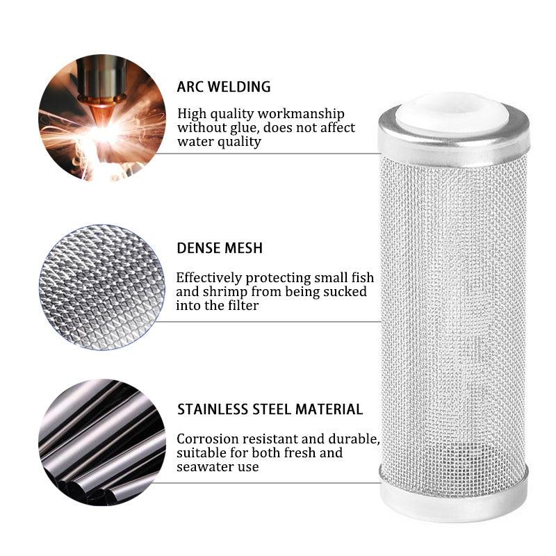 Fish Tank Filter Stainless Steel Inlet Mesh Shrimp Nets