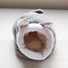 Gray Mouse Shaped Baby Squirrel Nest Hamster Sleeping Bag