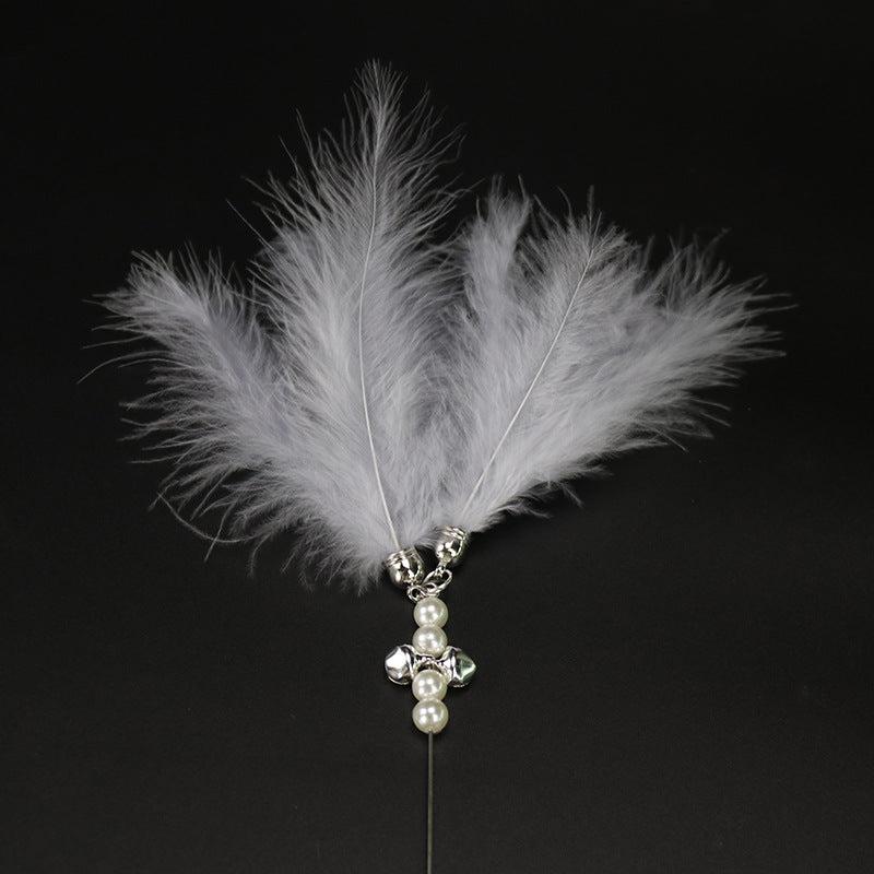 Interactive Fairy Cat Teaser Toy with Feather Bell, Kitten Toy Supplies