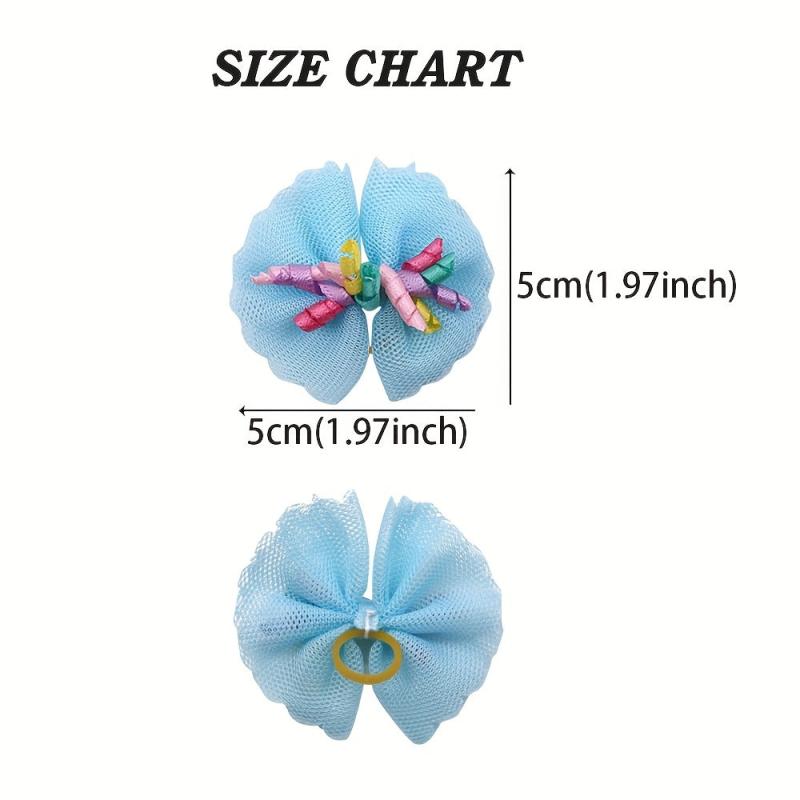 5pcs Lace Pet Bow for Dogs Stylish Pet Headwear