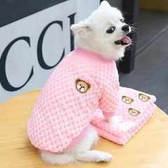 Warm Dog Sweater Puppy Clothes For Autumn And Winter Pet Fleece Apparel