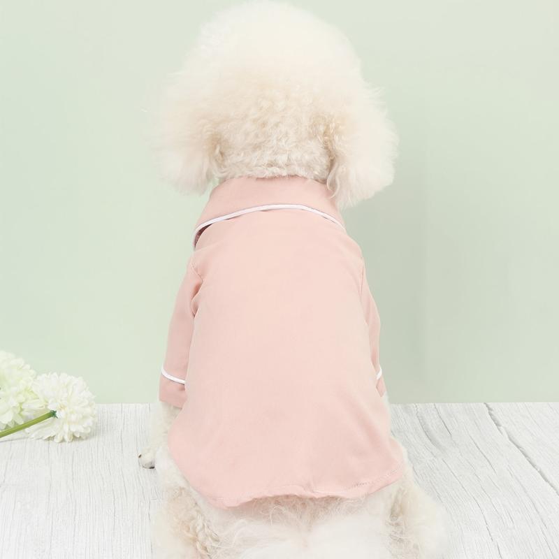 Pet Casual Button Down Pajamas Dog Home Wear Clothes Soft Puppy Shirt