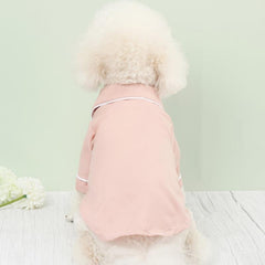 Pet Casual Button Down Pajamas Dog Home Wear Clothes Soft Puppy Shirt