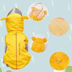 Cartoon Waterproof Pet Raincoat for Small and Medium Dogs