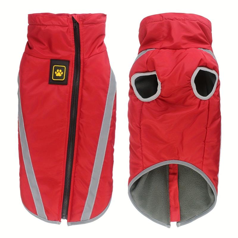 Reflective Big Dog Outdoor Jacket Warm Pet Clothes Dog Padded Coat