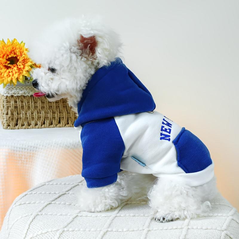 Block Pet Hoodie For Autumn Winter Dog Warm Clothes