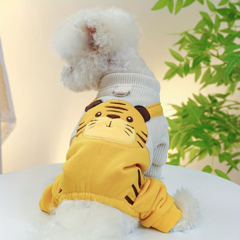 Corduroy Jumpsuit for Small Dogs Puppy Overalls Classic Outfit