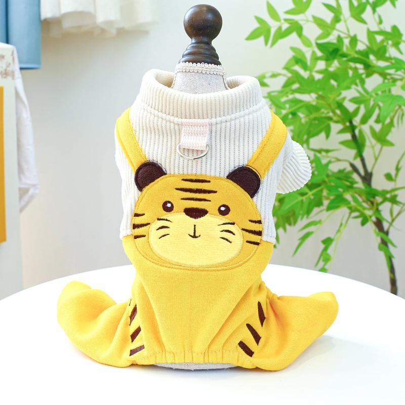 Corduroy Jumpsuit for Small Dogs Puppy Overalls Classic Outfit