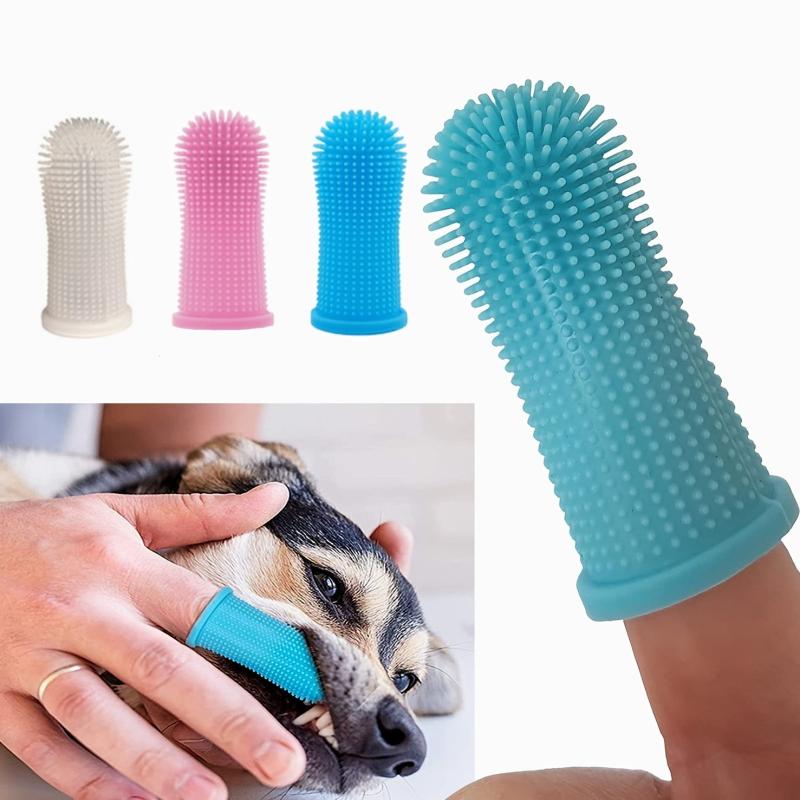 Soft Silicone Toothbrush for Dog or Cat Teeth Cleaning