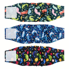 Washable Reusable Belly Wrap Diapers for Small Male Dogs