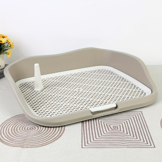 Washable Dog Potty Trainer with Raised Fence and Pee Post