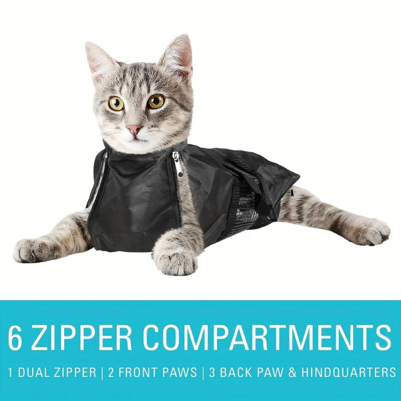 Anti Bite Anti Scratch Cat Bag Restraint Bag For Grooming Cleaning Bathing